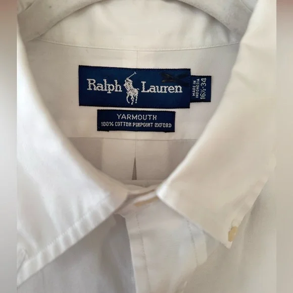 Ralph Lauren White Oxford Button-Down Dress Shirt - Picture 5 of 5